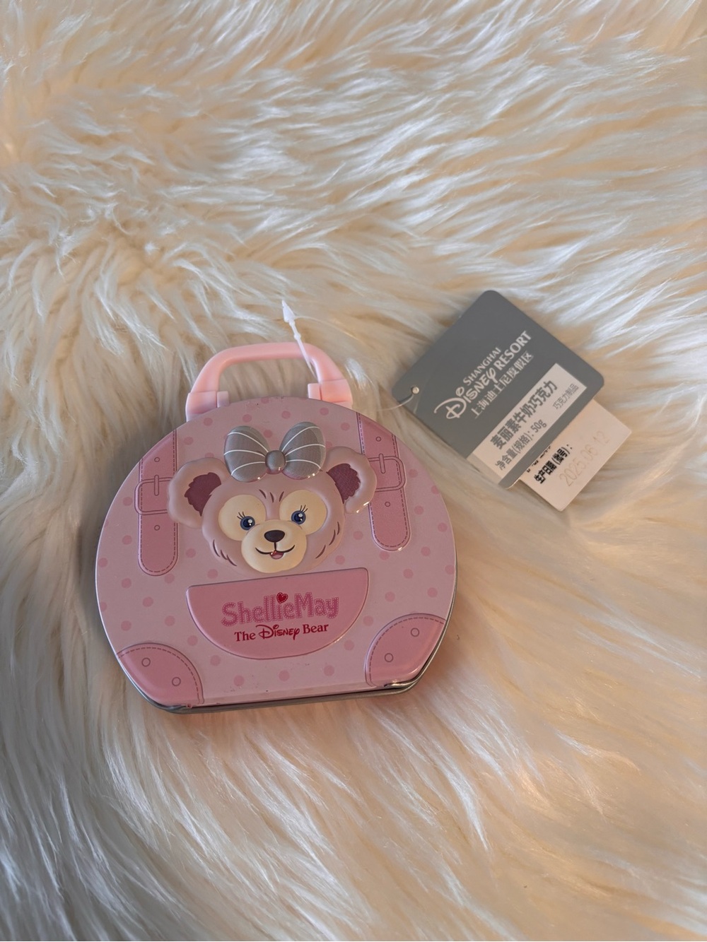 ShellieMay Pink Tin Carry Case Shanghai Disneyland Duffy & Friends GUC